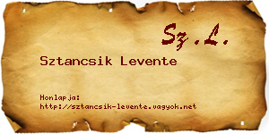 Sztancsik Levente névjegykártya
